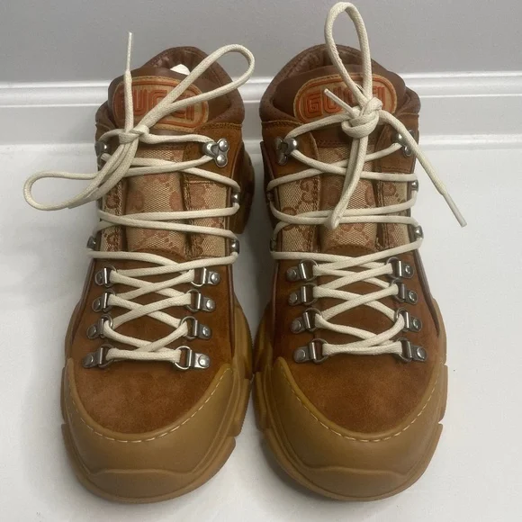 Gucci | Shoes | Gucci Sega Flashtrek Brick Redbrown Leather  display picture 3